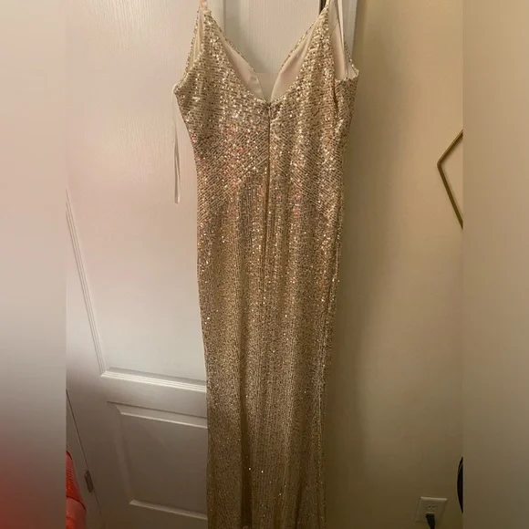 Dresses | Gold Dillards Long Dress | Poshmark